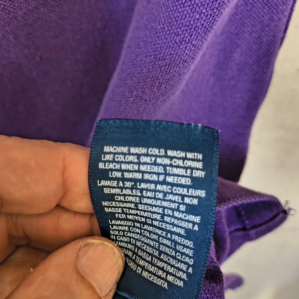 Ralph Lauren Youth Size 14/16 Large Purple Polo Shirt